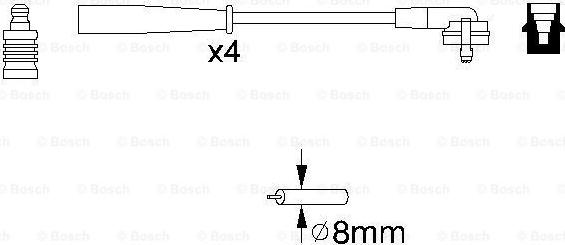 BOSCH 0 986 356 887 - Комплект проводів запалювання autozip.com.ua