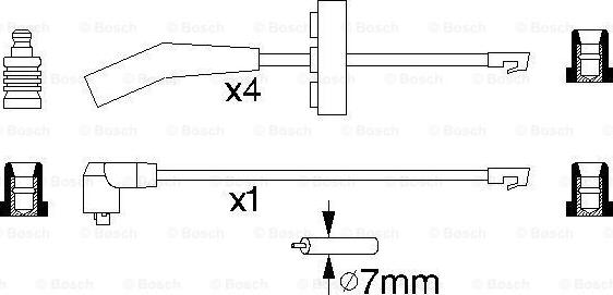 BOSCH 0 986 356 835 - Комплект проводів запалювання autozip.com.ua