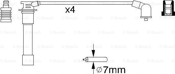 BOSCH 0 986 356 837 - Комплект проводів запалювання autozip.com.ua