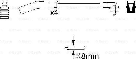 BOSCH 0 986 356 829 - Комплект проводів запалювання autozip.com.ua