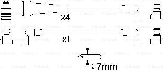 BOSCH 0 986 356 824 - Комплект проводів запалювання autozip.com.ua