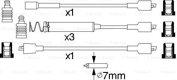 BOSCH 0 986 356 826 - Комплект проводів запалювання autozip.com.ua