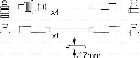 BOSCH 0 986 356 820 - Комплект проводів запалювання autozip.com.ua