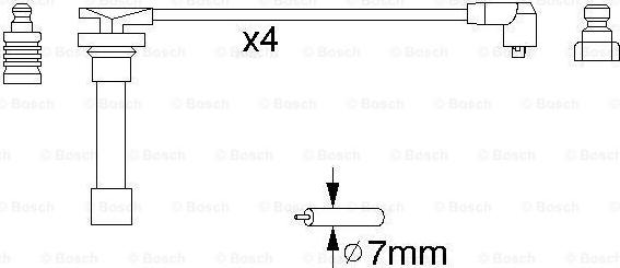 BOSCH 0 986 356 821 - Комплект проводів запалювання autozip.com.ua