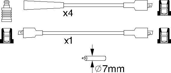 BOSCH 0 986 356 828 - Комплект проводів запалювання autozip.com.ua