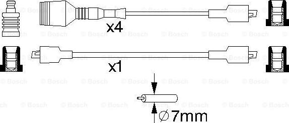 BOSCH 0 986 356 823 - Комплект проводів запалювання autozip.com.ua