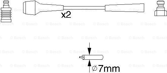 BOSCH 0 986 356 827 - Комплект проводів запалювання autozip.com.ua