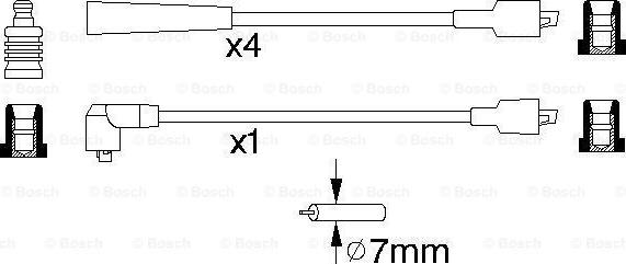 BOSCH 0 986 356 874 - Комплект проводів запалювання autozip.com.ua