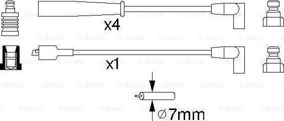 BOSCH 0 986 356 873 - Комплект проводів запалювання autozip.com.ua