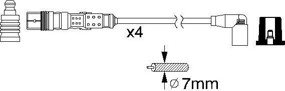 BOSCH 0 986 356 345 - Комплект проводів запалювання autozip.com.ua