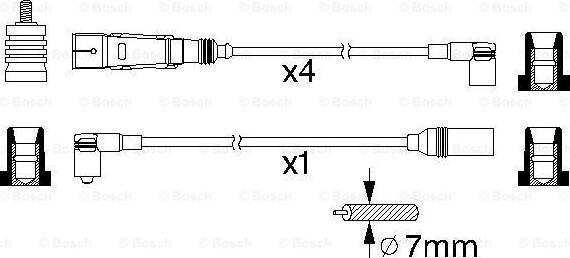 BOSCH 0 986 356 355 - Комплект проводів запалювання autozip.com.ua
