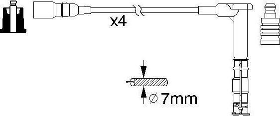 BOSCH 0 986 356 351 - Комплект проводів запалювання autozip.com.ua