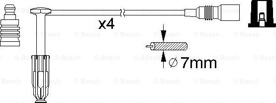 BOSCH 0 986 356 352 - Комплект проводів запалювання autozip.com.ua