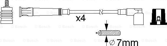 BOSCH 0 986 356 361 - Комплект проводів запалювання autozip.com.ua