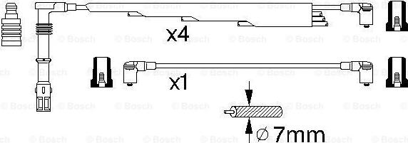 BOSCH 0 986 356 300 - Комплект проводів запалювання autozip.com.ua