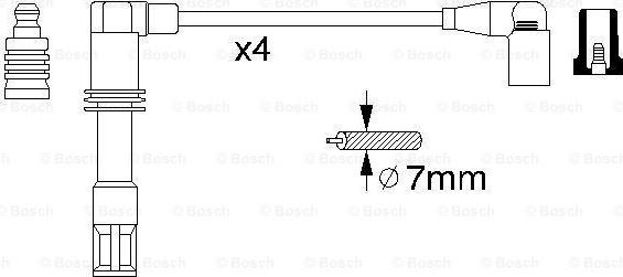 BOSCH 0 986 356 308 - Провода высоковольтные компл. пр-во Bosch autozip.com.ua