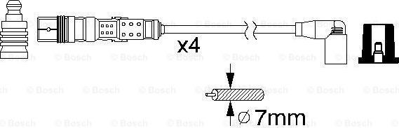 BOSCH 0 986 356 312 - Комплект проводів запалювання autozip.com.ua