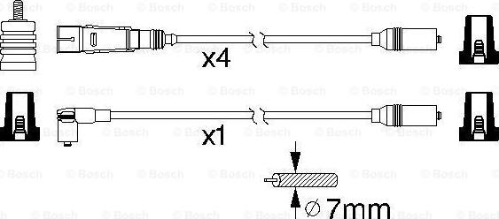 BOSCH 0 986 356 317 - Комплект проводів запалювання autozip.com.ua