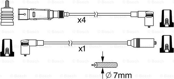 BOSCH 0 986 356 380 - Комплект проводів запалювання autozip.com.ua