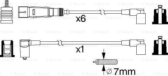 BOSCH 0 986 356 335 - Комплект проводів запалювання autozip.com.ua