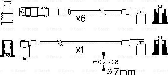 BOSCH 0 986 356 332 - Комплект проводів запалювання autozip.com.ua