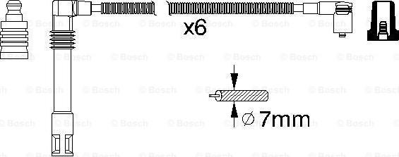BOSCH 0 986 356 321 - Провода высоковольтные компл. VAG пр-во Bosch autozip.com.ua