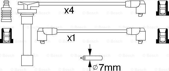 BOSCH 0 986 356 799 - Комплект проводів запалювання autozip.com.ua