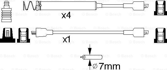 BOSCH 0 986 356 796 - Комплект проводів запалювання autozip.com.ua