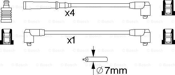 BOSCH 0 986 356 790 - Комплект проводів запалювання autozip.com.ua