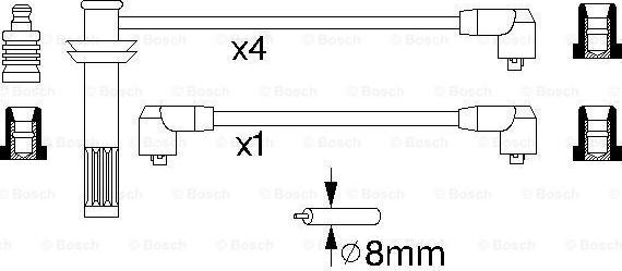 BOSCH 0 986 356 791 - Комплект проводів запалювання autozip.com.ua