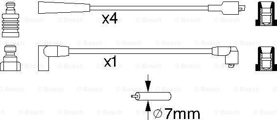 BOSCH 0 986 356 798 - Комплект проводів запалювання autozip.com.ua