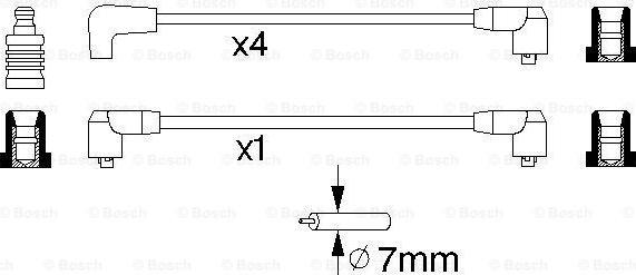 BOSCH 0 986 356 797 - Комплект проводів запалювання autozip.com.ua