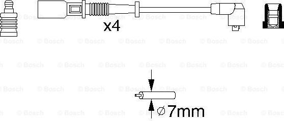 BOSCH 0 986 356 754 - Комплект проводів запалювання autozip.com.ua