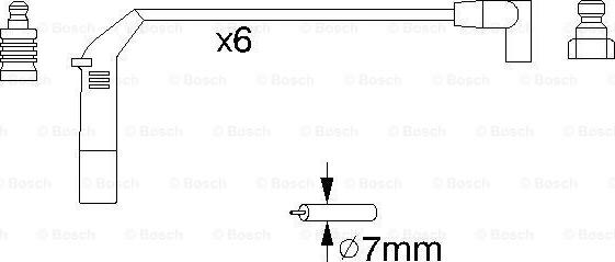 BOSCH 0 986 356 755 - Комплект проводів запалювання autozip.com.ua