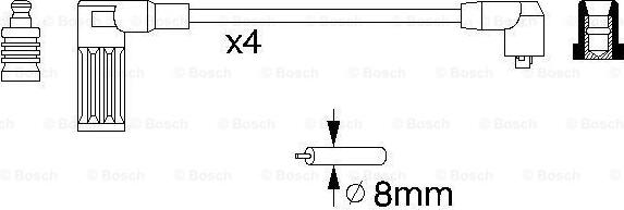 BOSCH 0 986 356 757 - Комплект проводів запалювання autozip.com.ua