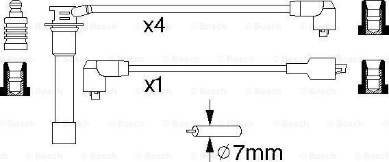 BOSCH 0 986 356 760 - Комплект проводів запалювання autozip.com.ua