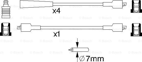 BOSCH 0 986 356 768 - Комплект проводів запалювання autozip.com.ua