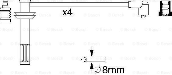 BOSCH 0 986 356 709 - Комплект проводів запалювання autozip.com.ua