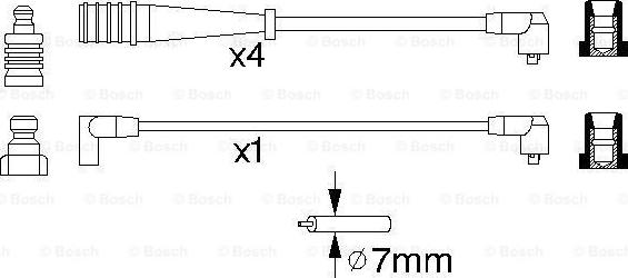 BOSCH 0 986 356 704 - Комплект проводів запалювання autozip.com.ua