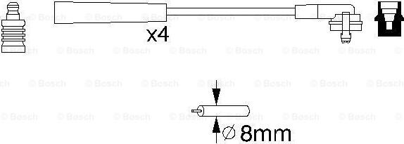 BOSCH 0 986 356 700 - Комплект проводів запалювання autozip.com.ua