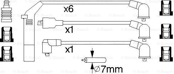 BOSCH 0 986 356 714 - Комплект проводів запалювання autozip.com.ua