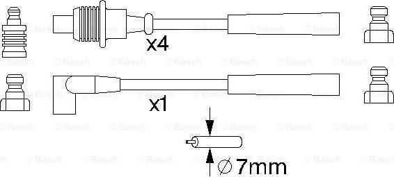 BOSCH 0 986 356 715 - Комплект проводів запалювання autozip.com.ua