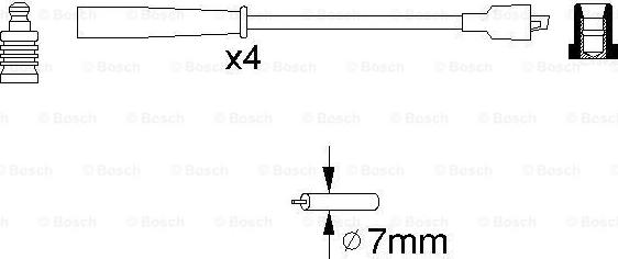 BOSCH 0 986 356 716 - Комплект проводів запалювання autozip.com.ua