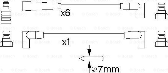 BOSCH 0 986 356 711 - Комплект проводів запалювання autozip.com.ua