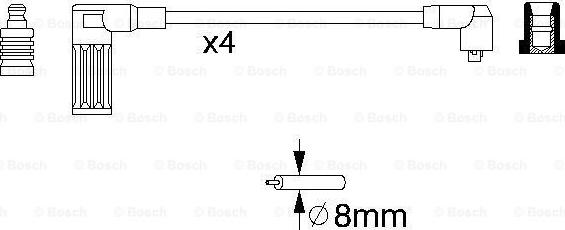 BOSCH 0 986 356 717 - Комплект проводів запалювання autozip.com.ua