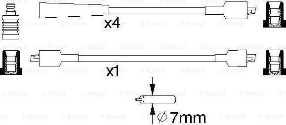 BOSCH 0 986 356 785 - Комплект проводів запалювання autozip.com.ua