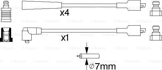 BOSCH 0 986 356 786 - Комплект проводів запалювання autozip.com.ua