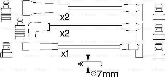 BOSCH 0 986 356 780 - Комплект проводів запалювання autozip.com.ua