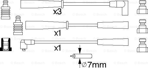 BOSCH 0 986 356 781 - Комплект проводів запалювання autozip.com.ua
