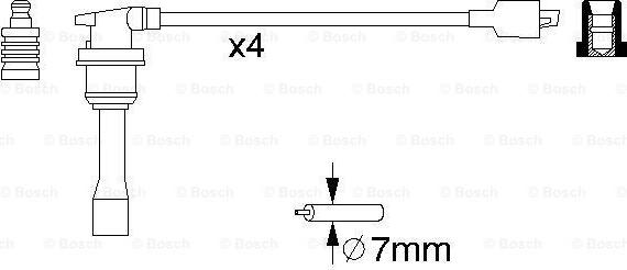 BOSCH 0 986 356 782 - Комплект проводів запалювання autozip.com.ua